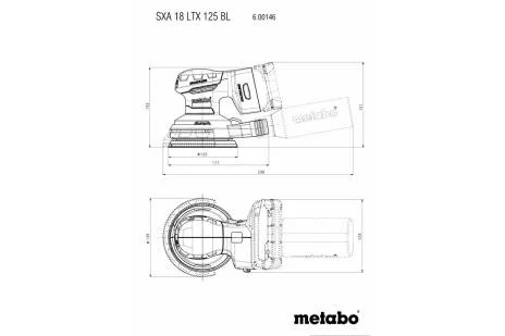 METABO EKSENTERSLIPER- SXA 18 LTX 125 BL BATTERI - Bilde 3